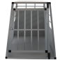 Preview: Premium Autositzbox Ellipse - Mittel - 69 x 54 x 50 cm - Hellgrau - Aluminium Reisebox